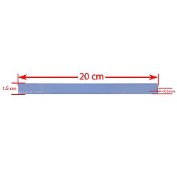 پد سیلیکون 1.5cm x 20cm x 0.8mm متوسط-آبی