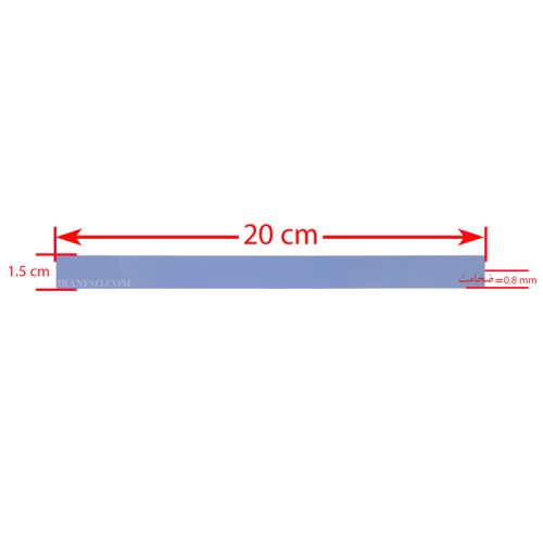 پد سیلیکون 1.5cm x 20cm x 0.8mm متوسط-آبی