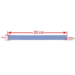 پد سیلیکون 20cm x 1.5cm x 0.5mm نازک-آبی