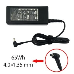 آداپتور لپ تاپ ایسوس 19V 3.42A Gimo Plus زنبوکی سرفیش بزرگ-مستطیلی