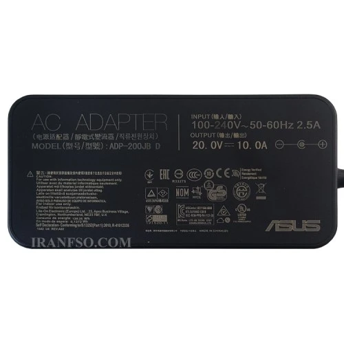آداپتور لپ تاپ ایسوس 20V 10A سوزندار 3.7mmx6.0mm
