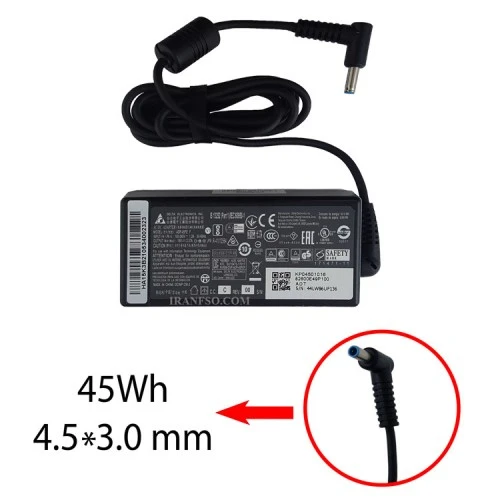 آداپتور لپ تاپ اچ پی 19.5V 2.37A Gimo Plus سرفیش آبی