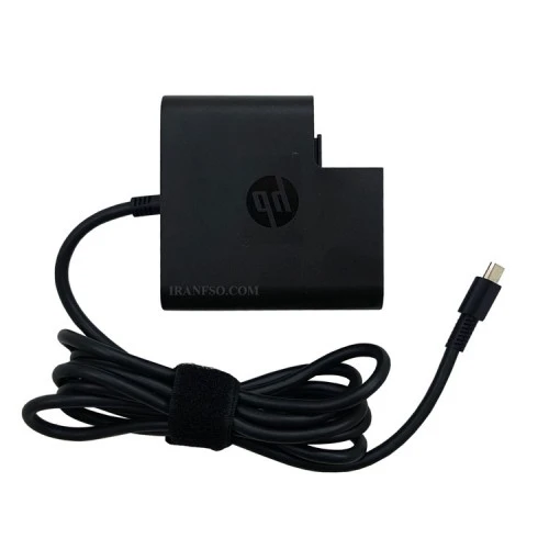 آداپتور تبلت-موبایل-لپ تاپ اچ پی 20V 3.25A_15V 4A_12V 5A_9V 3A_5V 3A Type C_Gimo Plus مربعی-کابل سه تایی