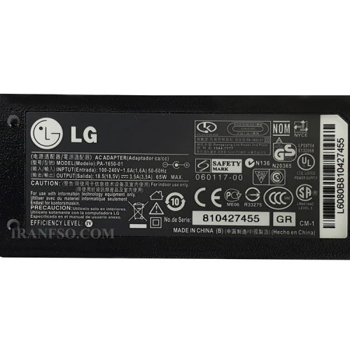 آداپتور لپ تاپ ال جی 18.5V 3.5A اورجینال