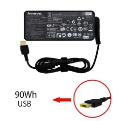 آداپتور لپ تاپ لنوو 20V 2.25A Gimo Plus سر یو اس بی کابل دو تایی