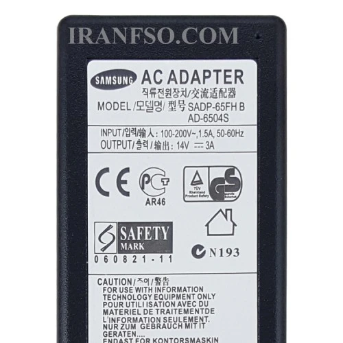 آداپتور ال سی دی سامسونگ 14V 3A کابل سه تایی
