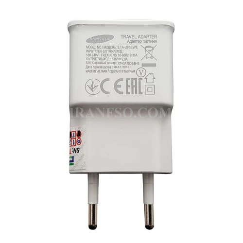 آداپتور تبلت و موبایل سامسونگ 5V 2A یو اس بی