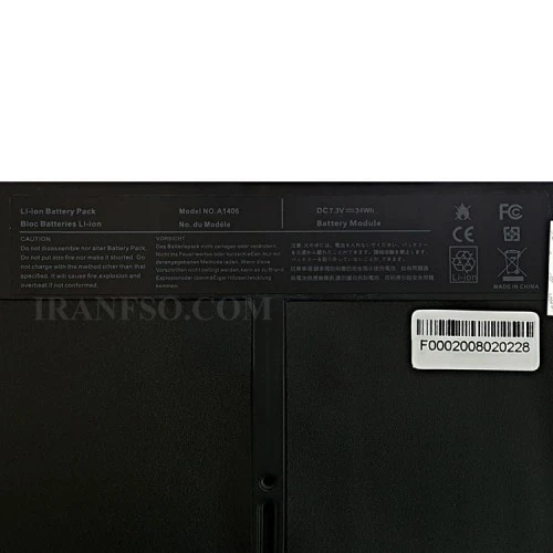 باتری لپ تاپ اپل A1406 Air A1370-A1465-2011-2012 اورجینال