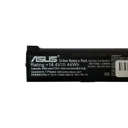 باتری لپ تاپ ایسوس Rog Strix GL553 مشکی-داخلی اورجینال