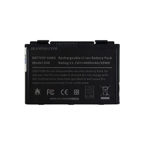 باتری لپ تاپ ایسوس K40-K50-F82 مشکی-49 وات ساعت