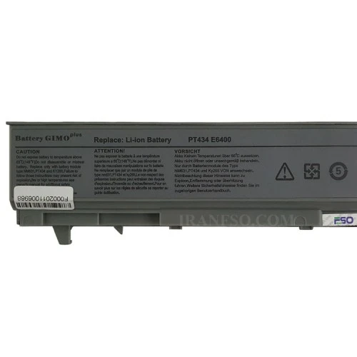 باتری لپ تاپ دل Latitude E6400-E6410_6Cell Gimo plus نقره ای-49 وات ساعت