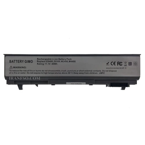 باتری لپ تاپ دل Latitude E6400-6Cell نقره ای-40 وات ساعت