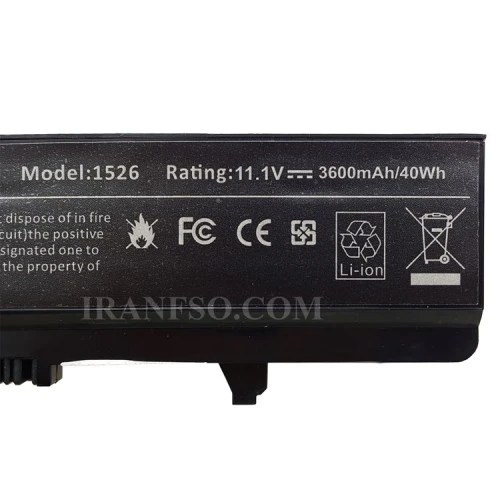 باتری لپ تاپ دل Inspiron 1525-1526-1545_6Cell مشکی-40 وات ساعت