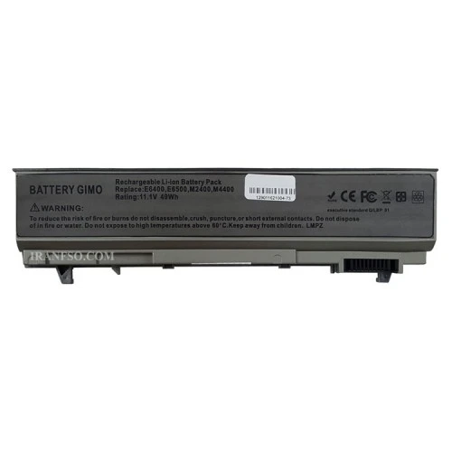 باتری لپ تاپ دل Latitude E6400-6Cell نقره ای-49 وات ساعت