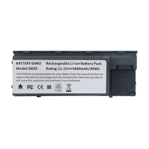 باتری لپ تاپ دل Latitude D620-D630-6Cell نقره ای-49 وات ساعت