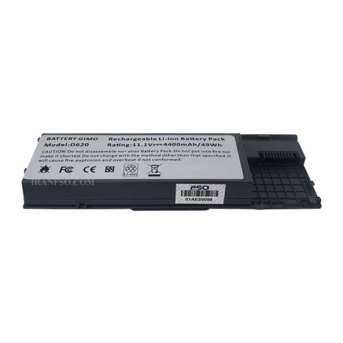 باتری لپ تاپ دل Latitude D620-D630-6Cell نقره ای-49 وات ساعت