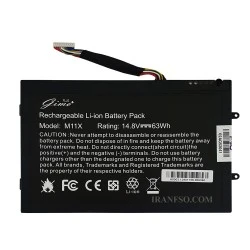 باتری لپ تاپ دل AlienWare M11X_PT6V8 Gimo plus مشکی داخلی-63 وات ساعت
