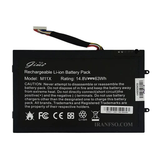 باتری لپ تاپ دل AlienWare M11X_PT6V8 Gimo plus مشکی داخلی-63 وات ساعت