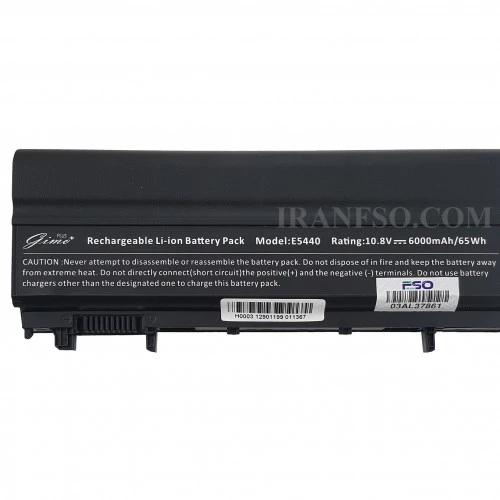 باتری لپ تاپ دل Latitude E5440-E5540_VV0NF 9Cell Gimo Plus مشکی-65 وات ساعت