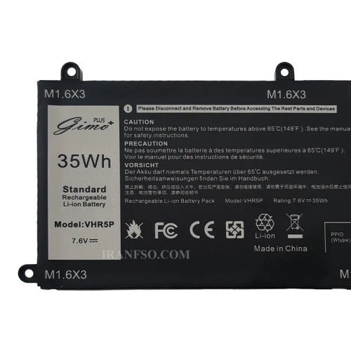 باتری لپ تاپ دل Latitude 11 5175_VHR5P Gimo Plus مشکی-داخلی-35 وات ساعت
