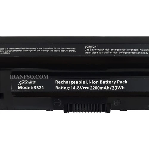 باتری لپ تاپ دل Inspiron 3521-5521-5537_4Cell Gimo Plus مشکی-2200 میلی آمپر ساعت