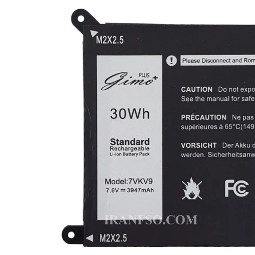 باتری لپ تاپ دل XPS 12 9250_7VKV9 Gimo Plus