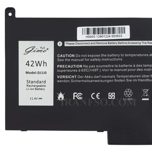 باتری لپ تاپ دل Latitude 7280_Type A_DJ1J0 Gimo Plus