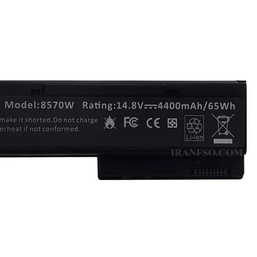 باتری لپ تاپ اچ پی EliteBook 8560W-8570W-8760W مشکی-65 وات ساعت