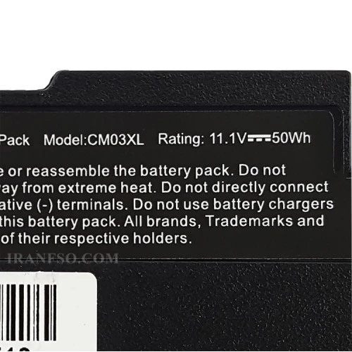 باتری لپ تاپ اچ پی EliteBook 840-G1_CM03XL Gimo Plus مشکی-50 وات ساعت