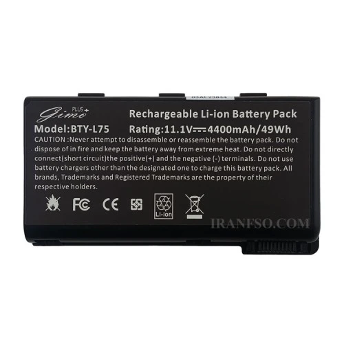 باتری لپ تاپ ام اس آی L74-6Cell Gimo Plus مشکی-49 وات ساعت