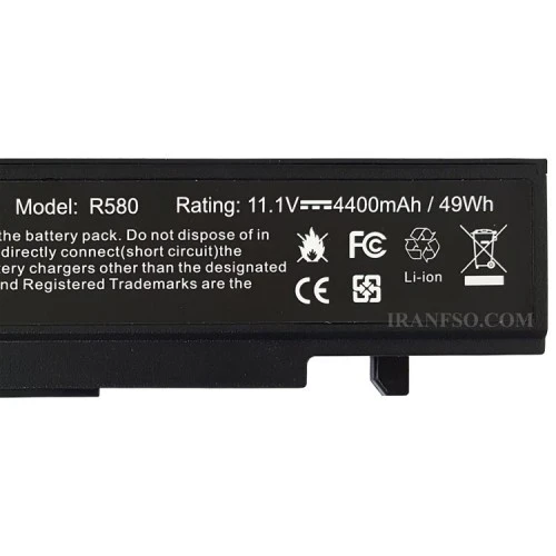 باتری لپ تاپ سامسونگ R468-R528-R580-6Cell Gimo Plus مشکی-49 وات ساعت