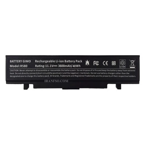 باتری لپ تاپ سامسونگ R468-R528-R580-6Cell مشکی-40 وات ساعت