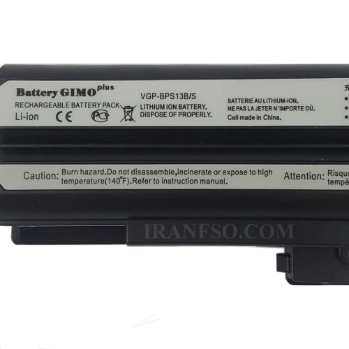 باتری لپ تاپ سونی BPS13 BPS21-6Cell Gimo Plus مشکی