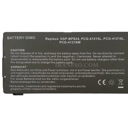 باتری لپ تاپ سونی BPS24-6Cell مشکی-داخلی