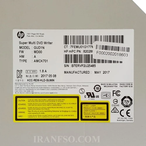 درایو لپ تاپ دی وی دی رایتر اچ پی Superslim Sata E1 9mm