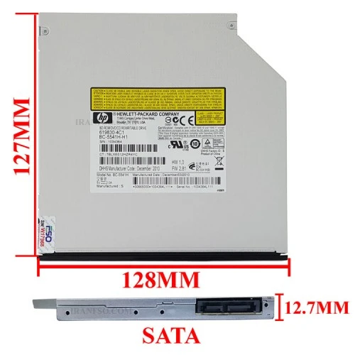 درایو لپ تاپ بلوری رام اچ پی Sata Slim 12.7mm