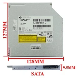 درایو لپ تاپ دی وی دی رایتر اچ پی Sata SuperSlim 9.5mm سه ماه گارانتی