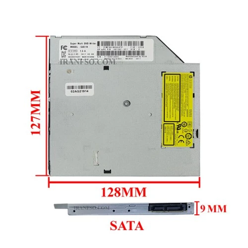 درایو لپ تاپ دی وی دی رایتر اچ پی Sata Superslim E1 9mm ریفر-سه ماه گارانتی