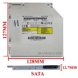 درایو لپ تاپ دی وی دی رایتر HP Sata Slim 12.7mm ریفر-سه ماه گارانتی