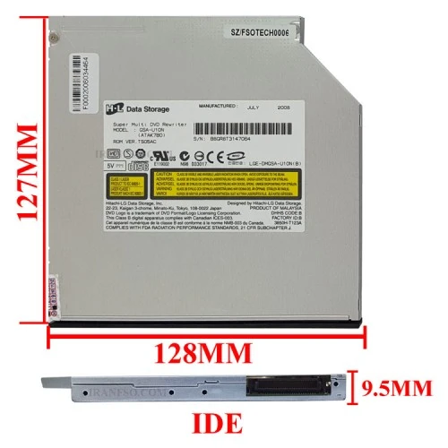 درایو لپ تاپ دی وی دی رایتر H.L IDE Superslim 9.5mm