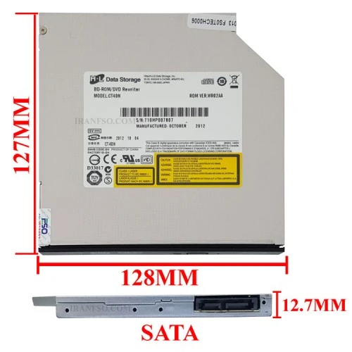 درایو لپ تاپ بلوری رام H.L Sata Slim 12.7mm