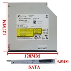 درایو لپ تاپ دی وی دی رایتر H.L Sata Superslim 9.5mm سه ماه گارانتی