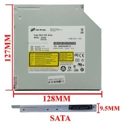 درایو لپ تاپ دی وی دی رایتر H.L Sata Superslim 9.5mm سه ماه گارانتی