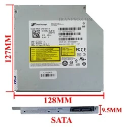 درایو لپ تاپ دی وی دی رایتر H.L Sata SuperSlim 9.5mm ریفر-سه ماه گارانتی