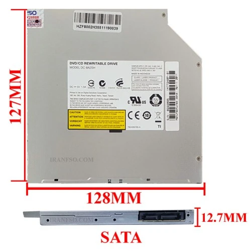 درایو لپ تاپ دی وی دی رایتر فیلیپس لایتون Sata Slim 12.7mm مکشی