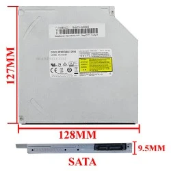 درایو لپ تاپ دی وی دی رایتر فیلیپس لایتون Sata Superslim 9.5mm ریفر-سه ماه گارانتی
