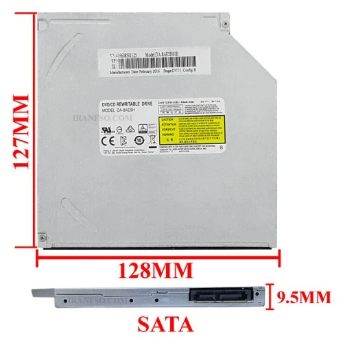 درایو لپ تاپ دی وی دی رایتر فیلیپس لایتون Sata Superslim 9.5mm ریفر-سه ماه گارانتی