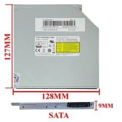 درایو لپ تاپ دی وی دی رایتر فیلیپس لایتون Sata Superslim E1 9mm
