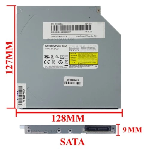 درایو لپ تاپ دی وی دی رایتر فیلیپس لایتون Sata Superslim E1 9mm ریفر-سه ماه گارانتی