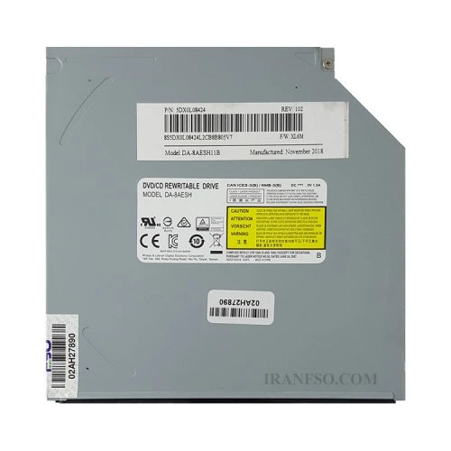 درایو لپ تاپ دی وی دی رایتر فیلیپس لایتون Sata Superslim E1 9mm ریفر-سه ماه گارانتی